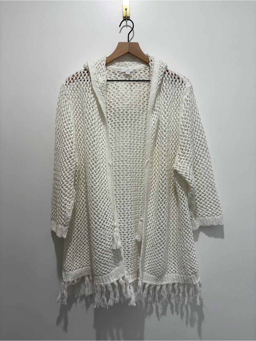 J.Jill Open Weave Hooded Cardigan - Picture 4 of 7
